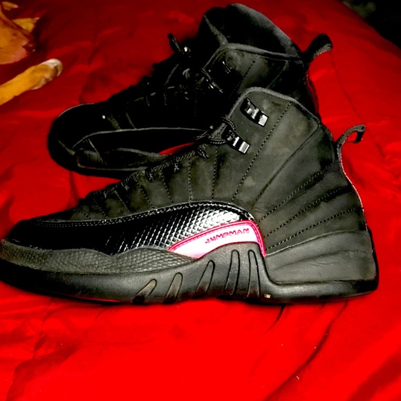 jordan 12 black and rush pink - Picture 1 of 3